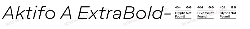Aktifo A ExtraBold字体转换